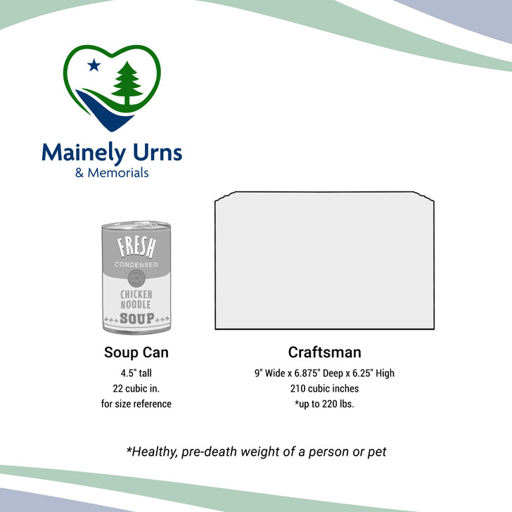 Maine-Made Solid Cherry Wood Cremation Urn - Wholesale Only