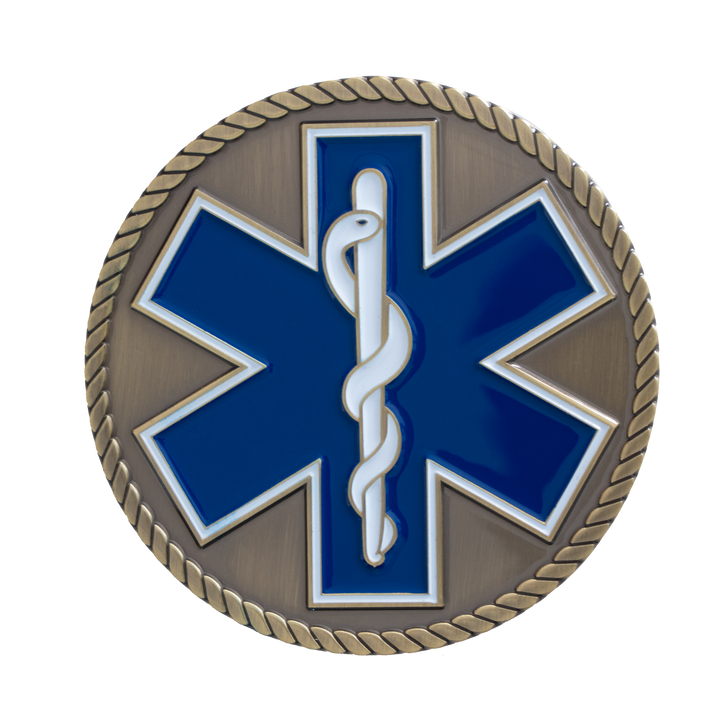 EMT Hero Medallion Antique Bronze Finish Beaumont Cremation Urn