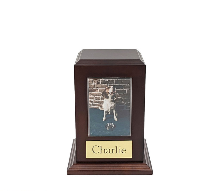 Photo Tower Wood Pet Urn (Cases) - 3 Finishes - 3 Sizes
