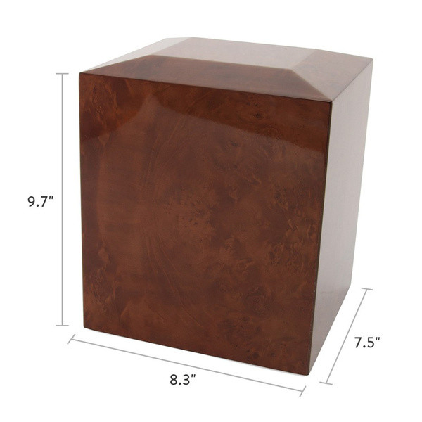 Mid-Century Modern Companion Wood Cremation Urn - Wholesale Only