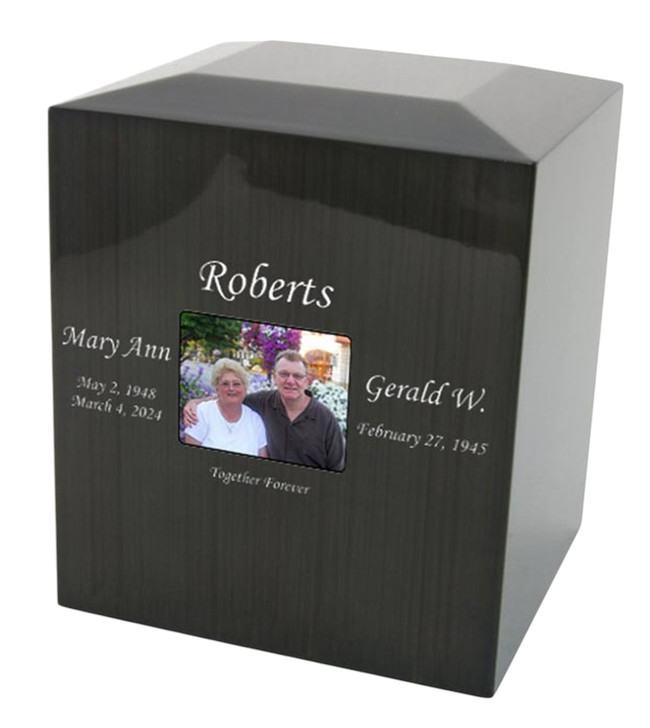 Mid-Century Modern Companion Wood Cremation Urn - Wholesale Only