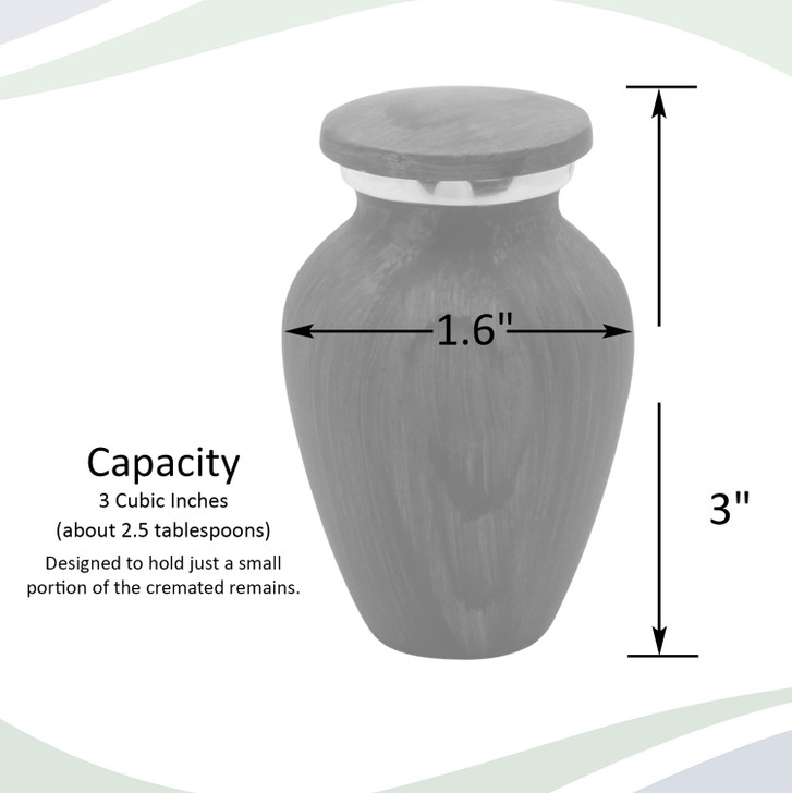 Wood Finish Aluminum Keepsake Cremation Urn - Wholesale Only