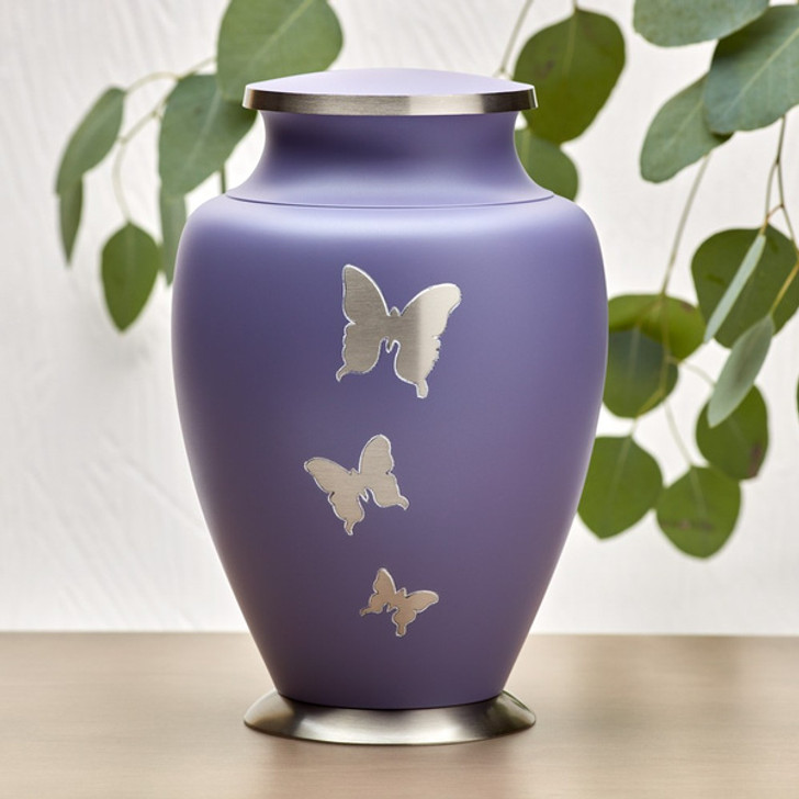 Aria Butterfly Brass Cremation Urn - Case