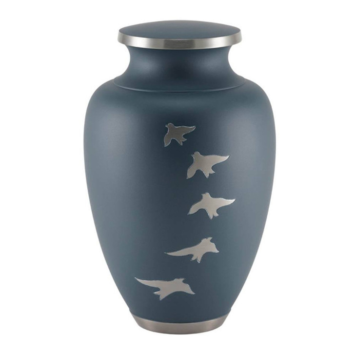 Aria Ascending Doves Brass Cremation Urn - Case