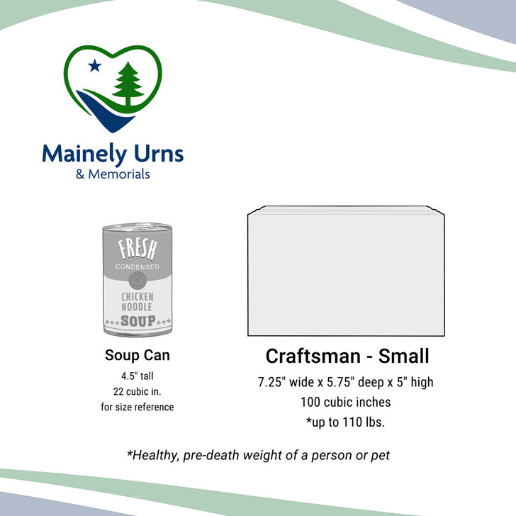 Dog Paw Pet Craftsman Solid Cherry Wood Cremation Urn