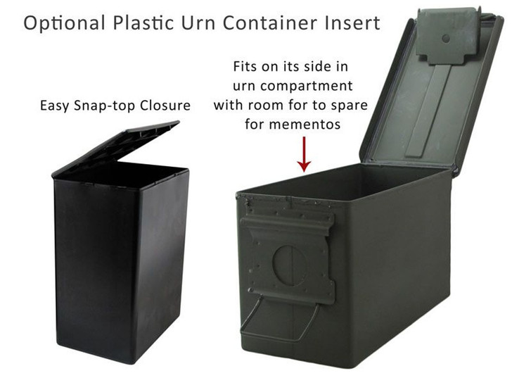 Marine Corps Liberty Hero Medallion Ammo Can .50 Cal Cremation Urn