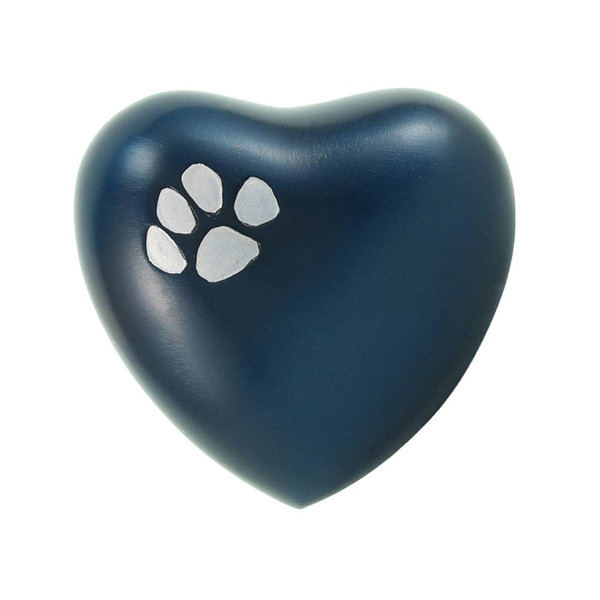 Paw Print Blue Classic Vase Style Pet Cremation Urn