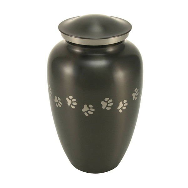 Paw Print Slate Classic Vase Style Pet Cremation Urn