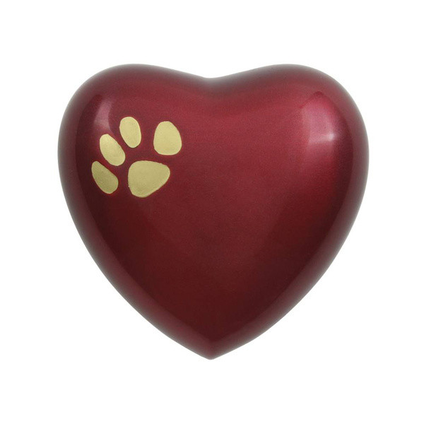 Paw Print Odyssey Crimson Classic Vase Style Pet Cremation Urn