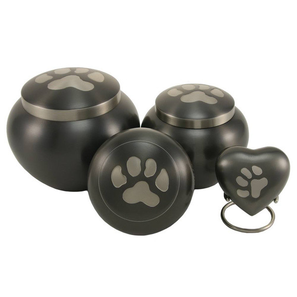 Paw Print Odyssey Slate Classic Vase Style Pet Cremation Urn