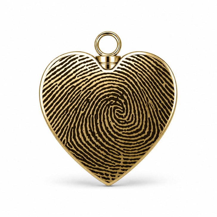 Heart Custom Fingerprint Memorial Jewelry Necklace