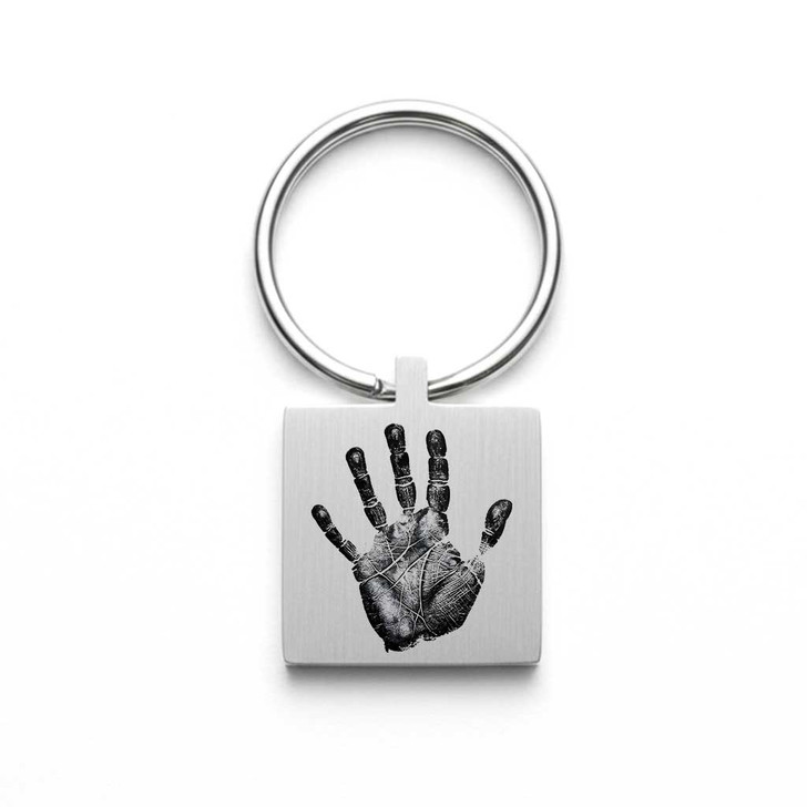 Custom Hand Print / Foot Infant Child Memorial Key Chain