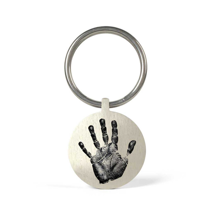 Custom Hand Print / Foot Infant Child Memorial Key Chain