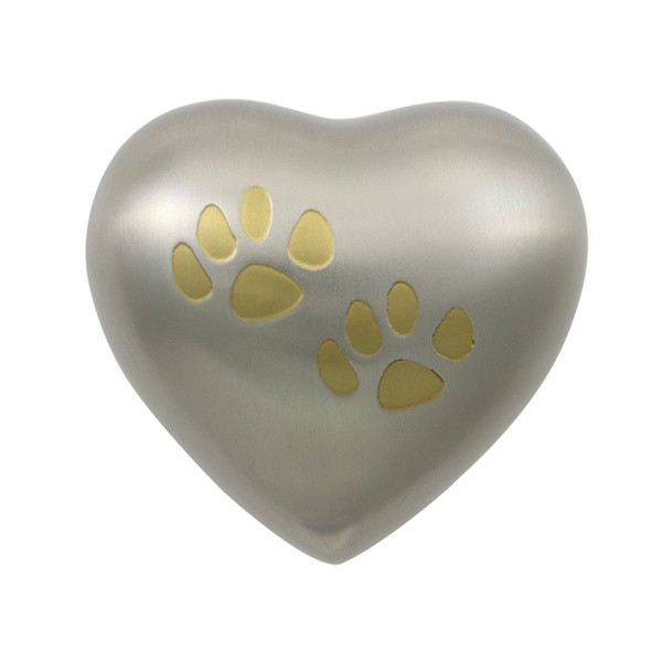 Paw Print Heart Keepsake Cremation Urn - Wholesale Only