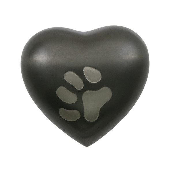 Paw Print Heart Keepsake Cremation Urn - Wholesale Only