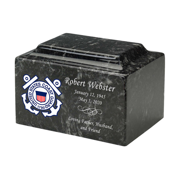 Coast Guard Classic Cultured Marble Cremation Urn