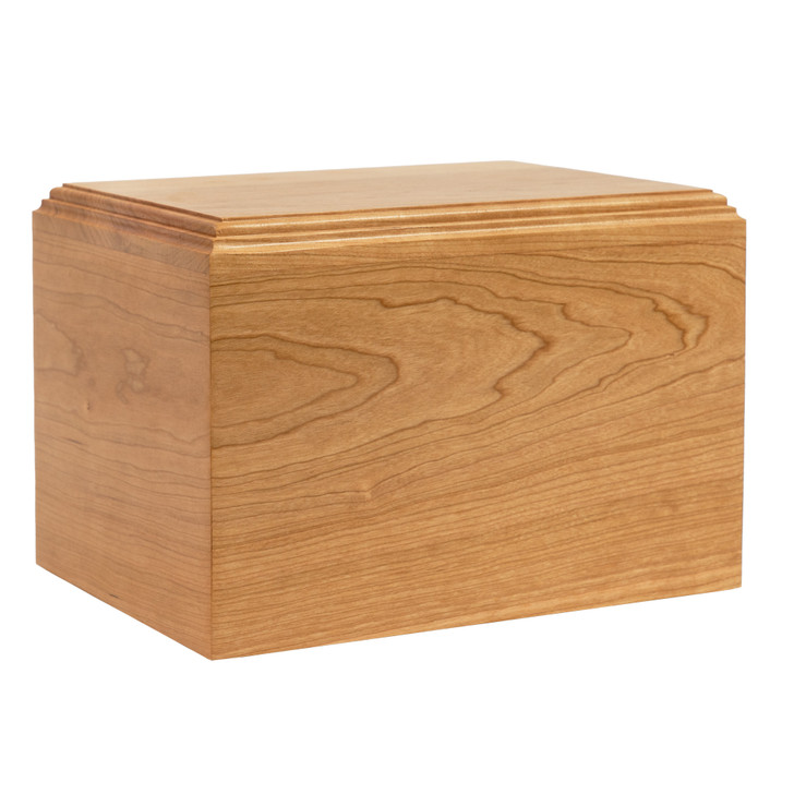 Small Craftsman Solid Cherry Wood Cremation Urn