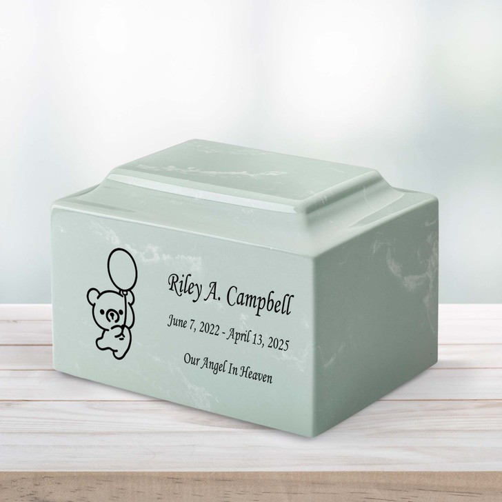 Baby Bear Baby Infant Child Classic Cultured Marble Cremation Urn