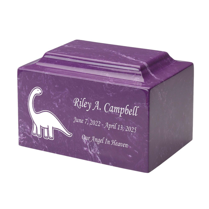 Dinosaur Baby Infant Child Classic Cultured Marble Cremation Urn