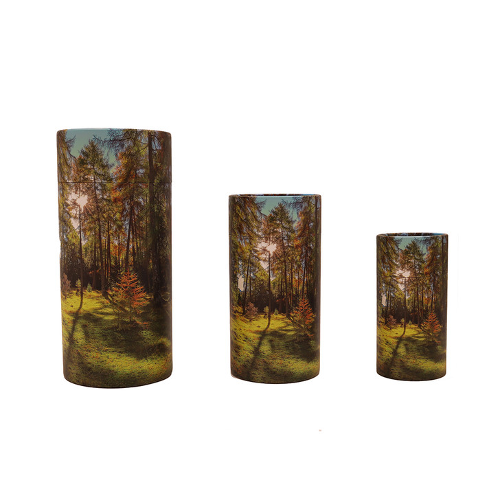 The Woods Eco Friendly Scattering Tube -  Nested 3 Sizes (S/M/L) – 138pc Case (46 of Each Size)