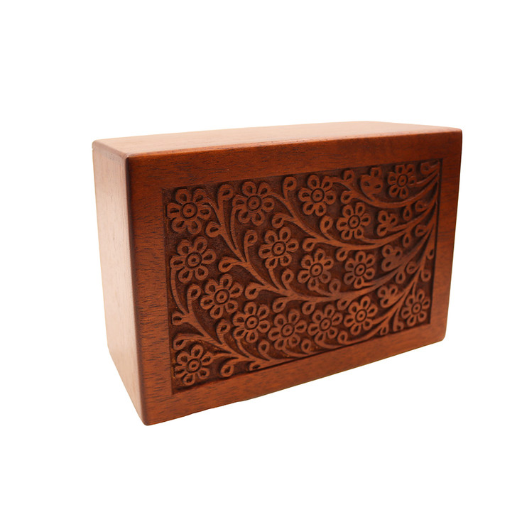 Flowing Tree Sheesham Wood Urns (Cases) - 4 Sizes
