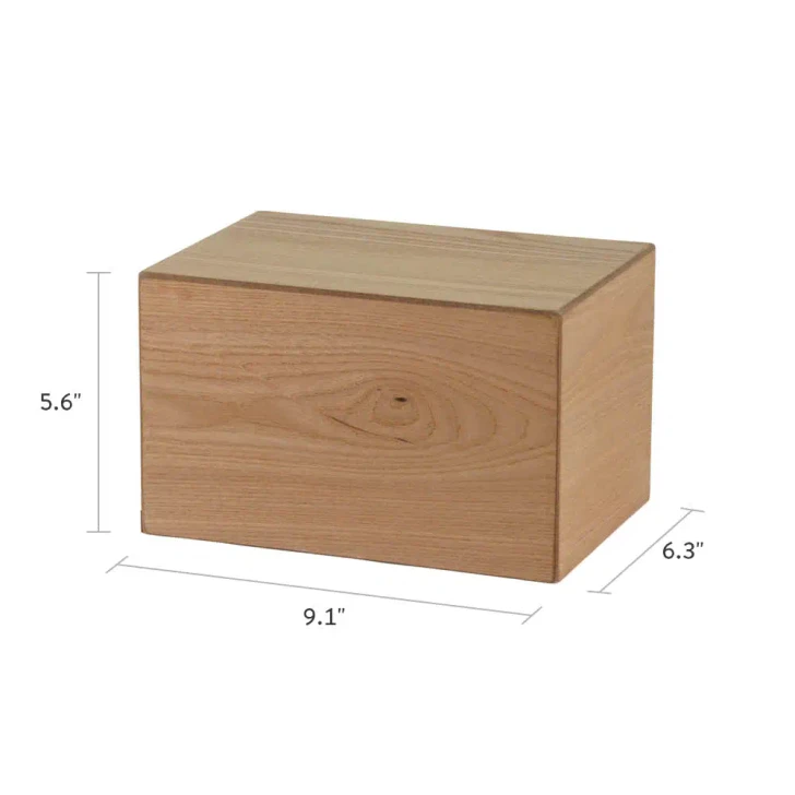 Alder Wood Natural Veneer Urn - Case Quantity