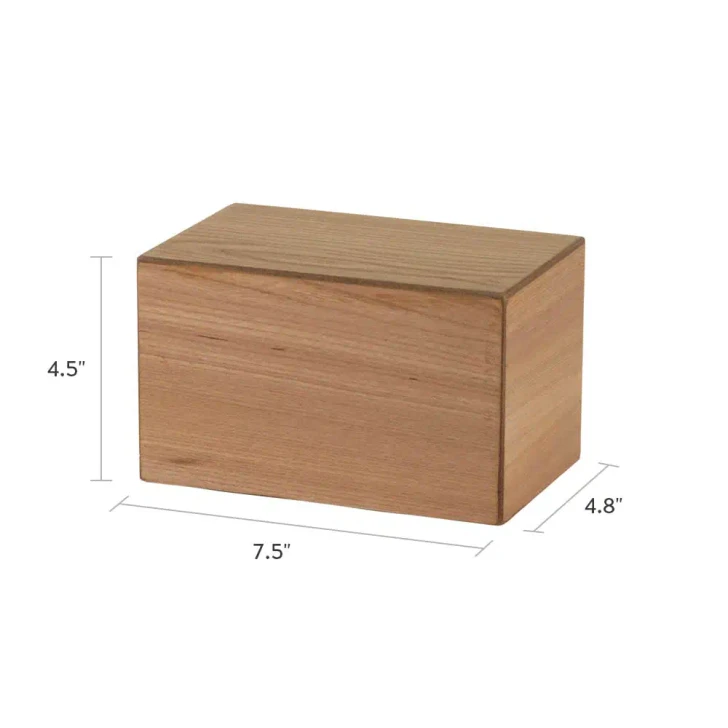 Alder Wood Natural Veneer Urn - Case Quantity