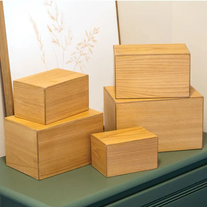 Alder Wood Natural Veneer Urn - Case Quantity
