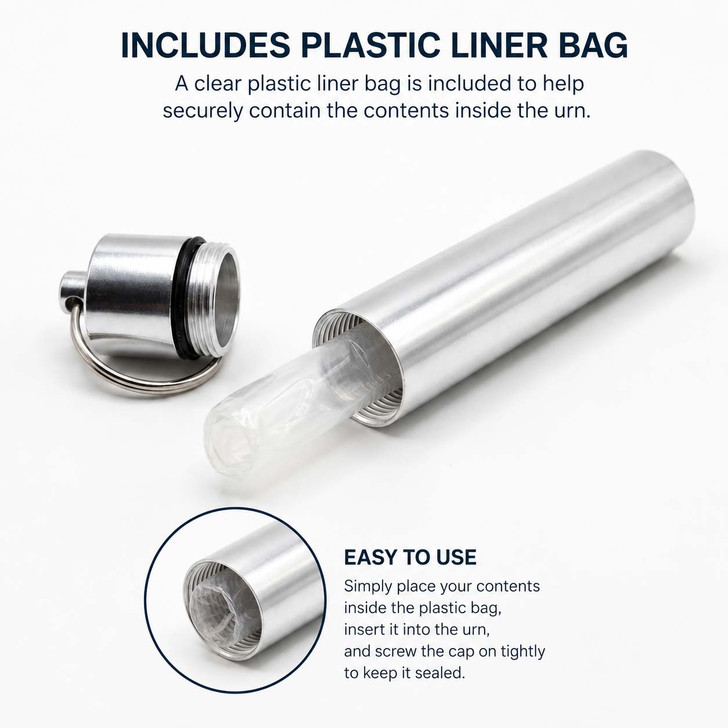 Keychain Keepsake Metal Scattering Tube