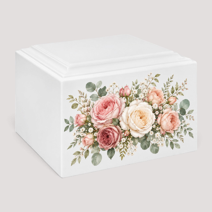 Rose Bouquet Stonewood Cremation Urn