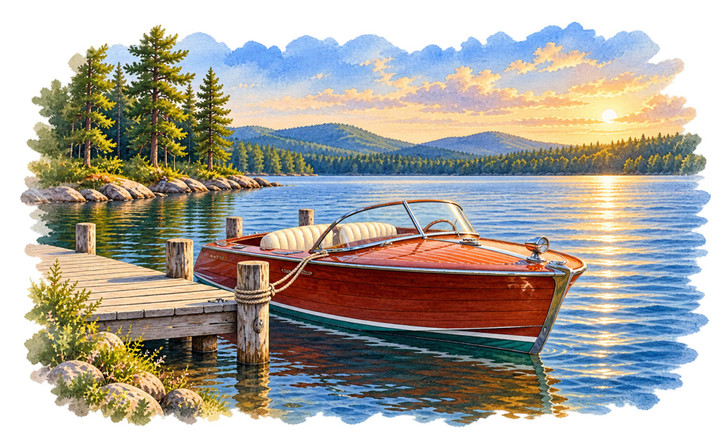 Runabout Lake Stonewood Cremation Urn