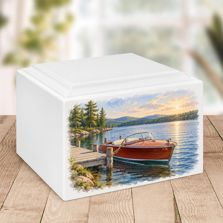 Runabout Lake Stonewood Cremation Urn