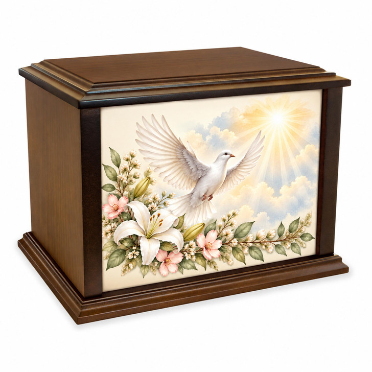 Spirit Dove Eternal Reflections Wood Cremation Urn