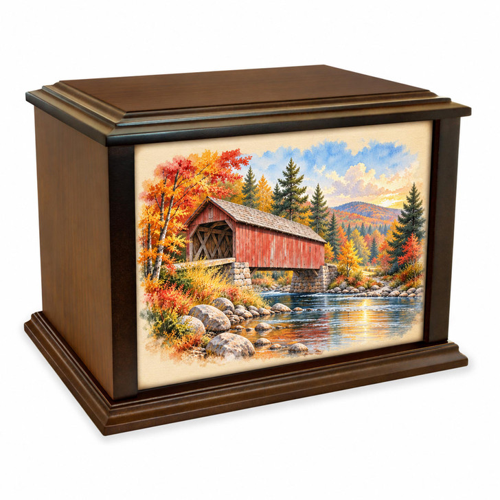 Covered Bridge Eternal Reflections Wood Cremation Urn