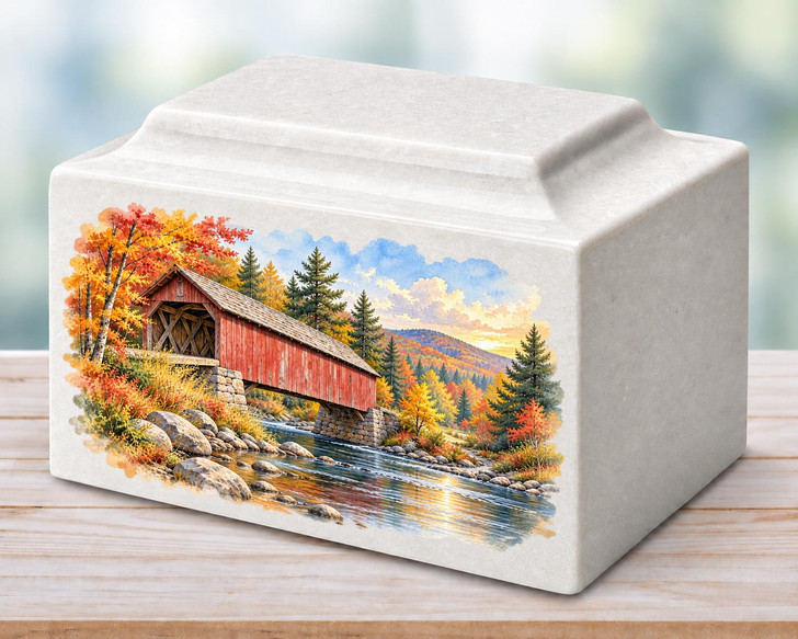 Covered Bridge Classic MacKenzie Cultured Marble Cremation Urn