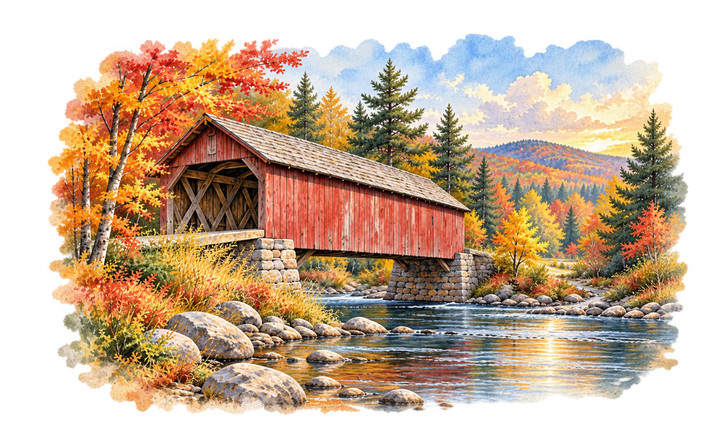 Covered Bridge Classic MacKenzie Cultured Marble Cremation Urn