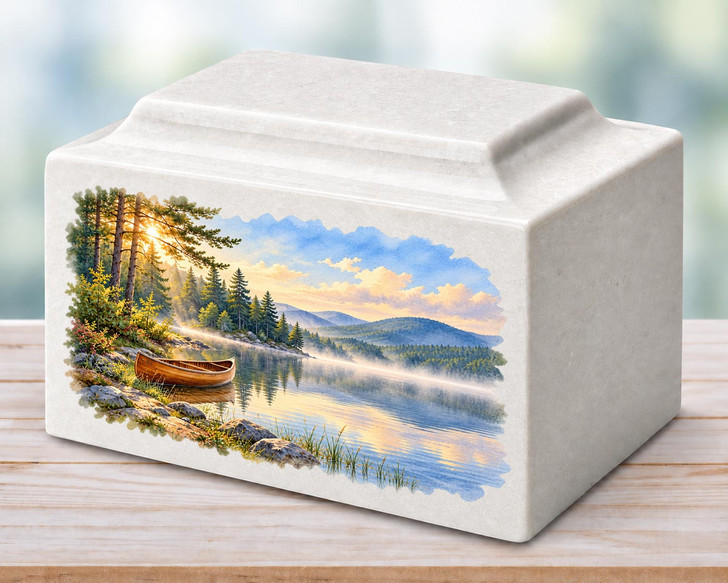 Sunrise Canoe Classic MacKenzie Cultured Marble Cremation Urn