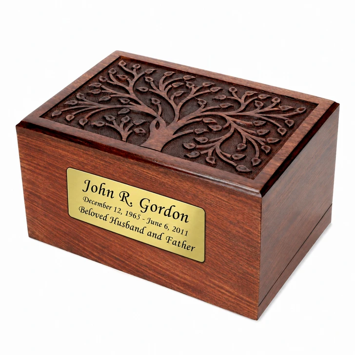 Tree of Life Adult Sheesham Cremation Urn