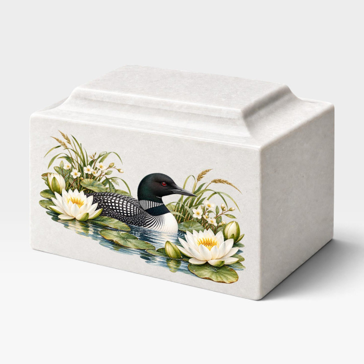 The Loon Classic MacKenzie Cultured Marble Cremation Urn