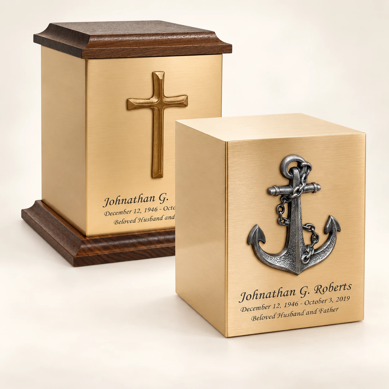Bronze collection cremation urns