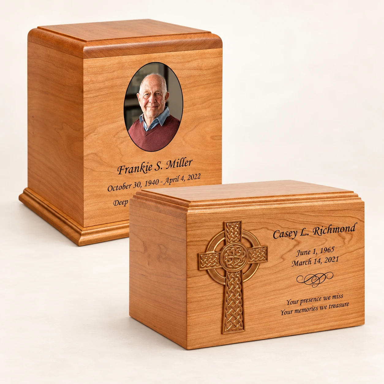 Maine Cherry collection cremation urns