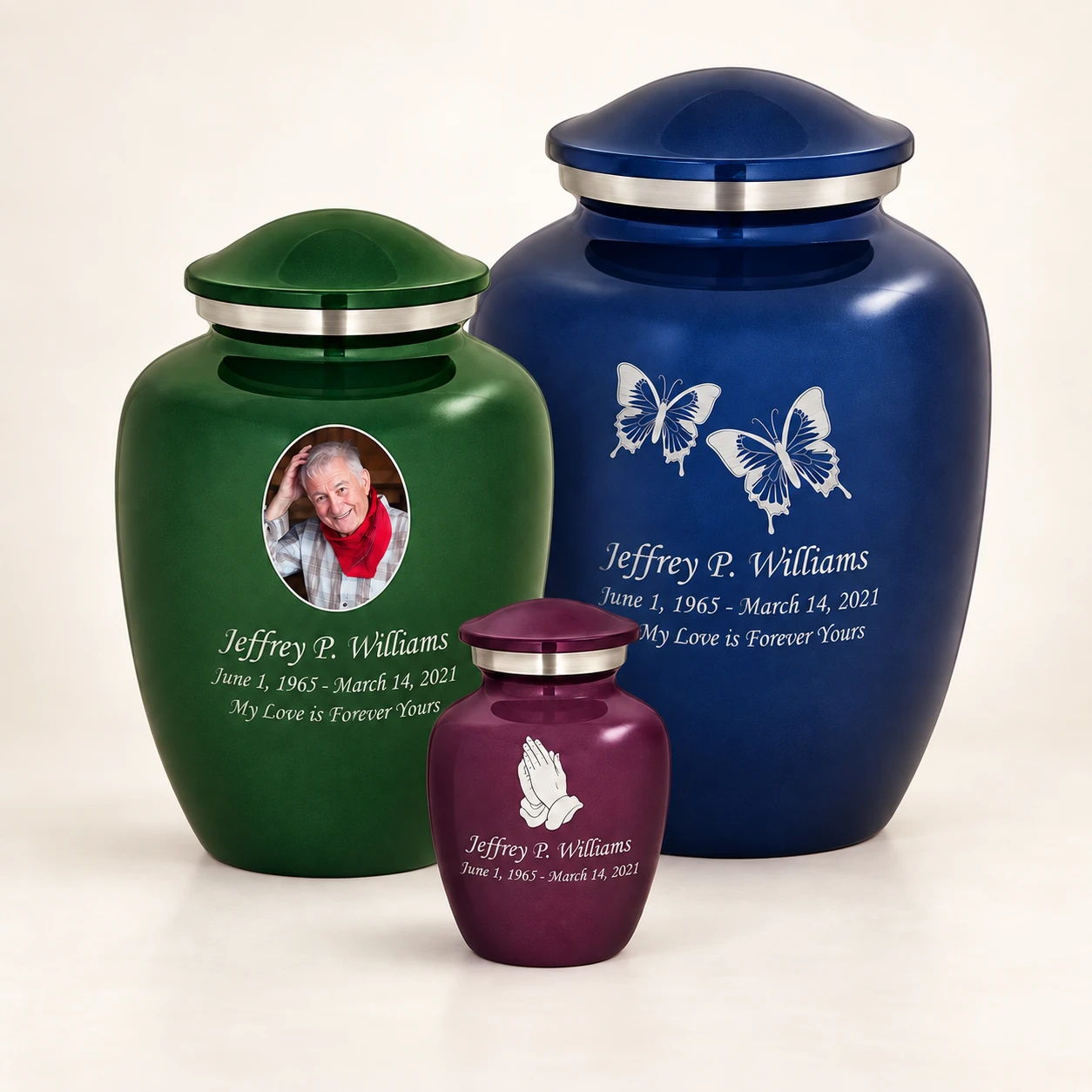Homage collection cremation urns