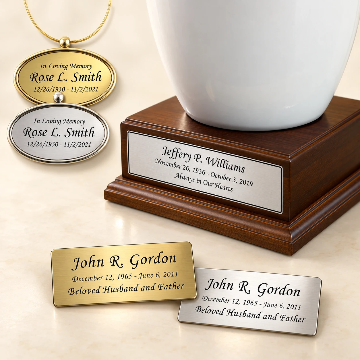 Memorial personalization accessories