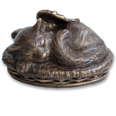 brass pet cremation urns with sleeping