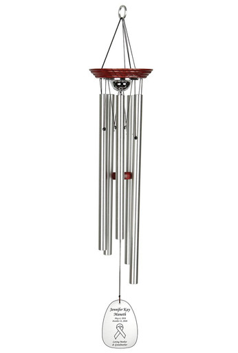 RCS Gifts 28-in Whitewash Metal Wind Chime at