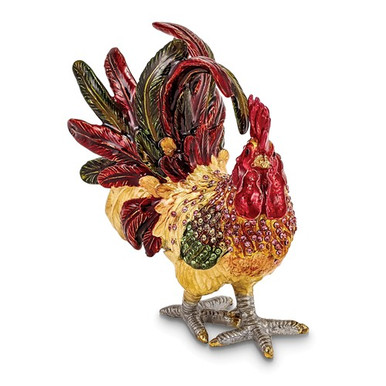 Bejeweled Strutting Rooster Keepsake Box