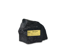 Small Black Rock Pet Urn