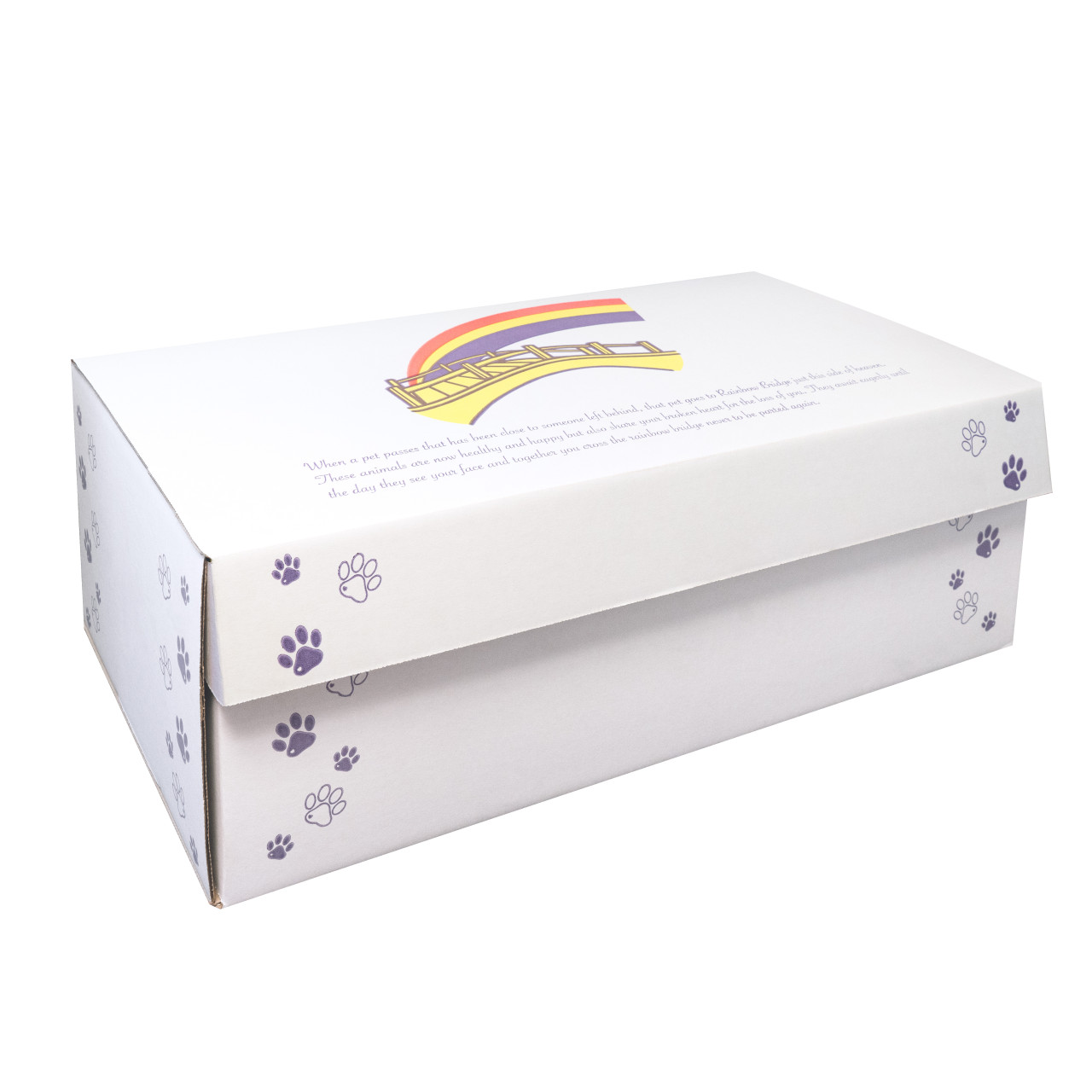 Eco-Friendly Rainbow Bridge Pet Casket for Pets Weighing Up