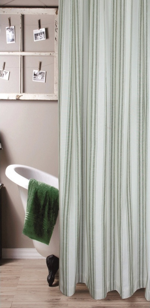 Raghu Grain Sack Stripe Shower Curtain