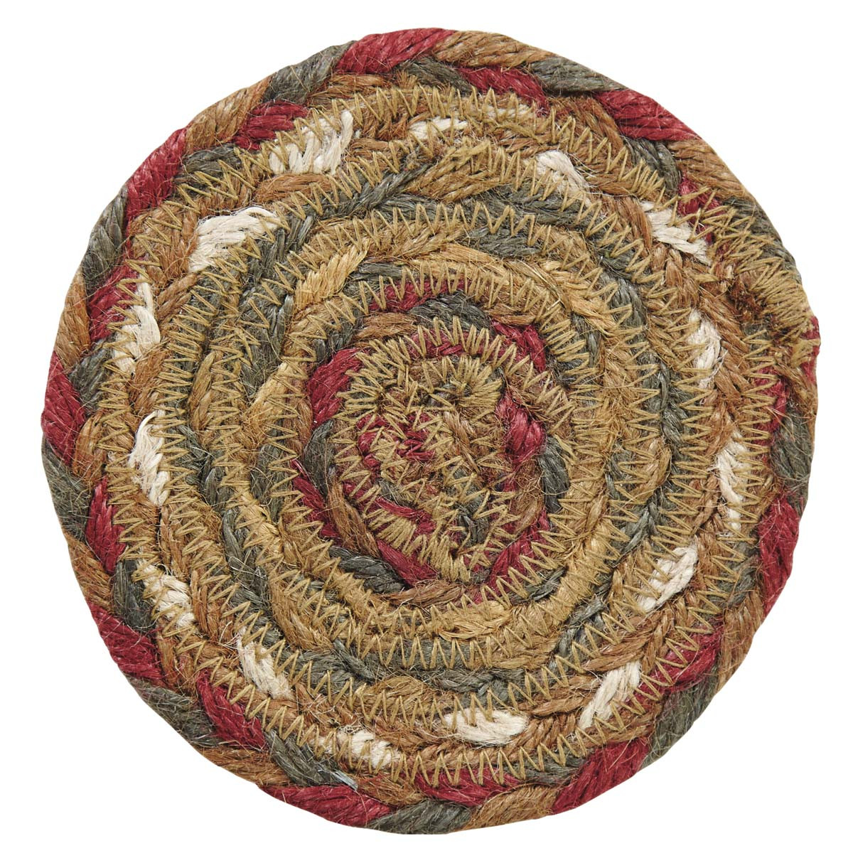 VHC Brands Tea Cabin Jute Coaster - Thumbnail 4
